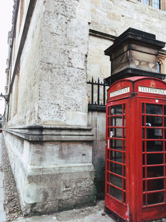 red phone box in Oxford